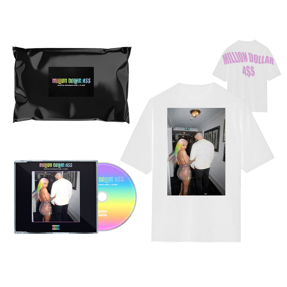 MILLION DOLLAR A$$ White T-Shirt (Ltd.Fanbundle)
