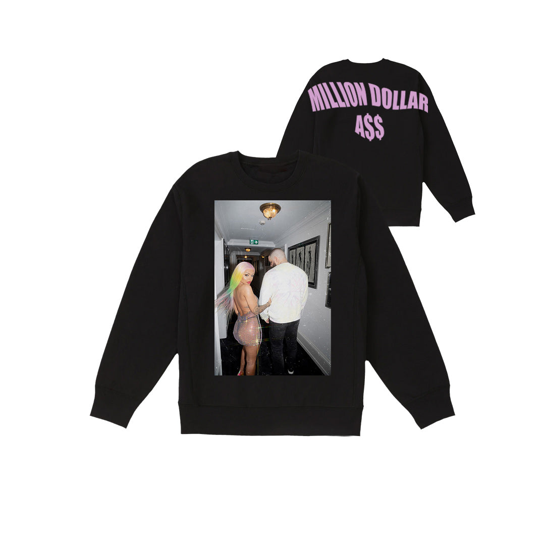 MILLION DOLLAR A$$ Black Crewneck (Ltd. Fanbundle)